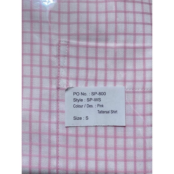 Southern Proper Goal Line Shirt in Pink Tattersall Mens S Small NIP - Picture 4 of 5